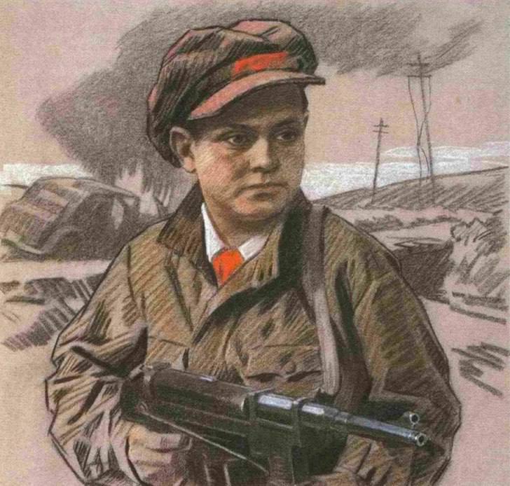 Рисунок дети партизаны