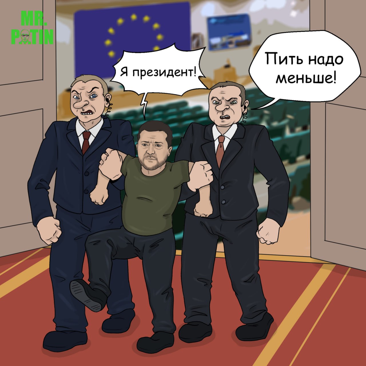 Карикатуры на Ельцина