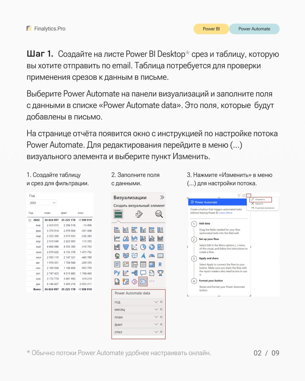 Высылаем таблицу