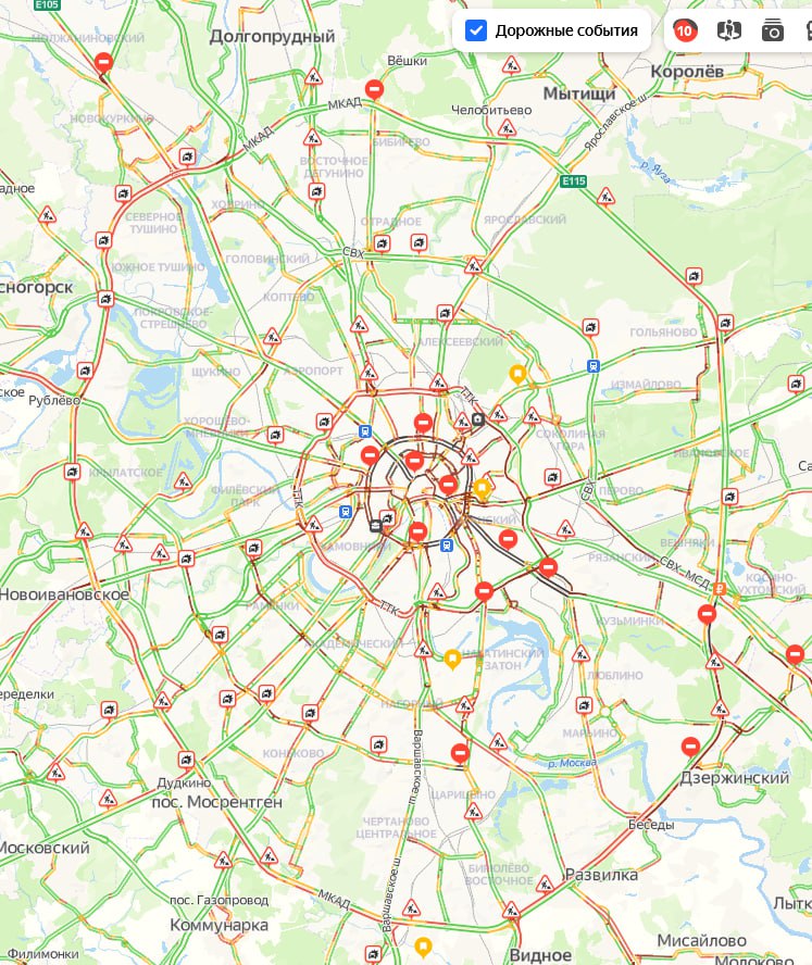 Карта москвы с пробками на весь экран