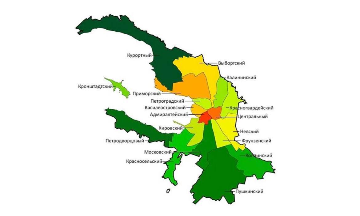 Питер калининский район карта