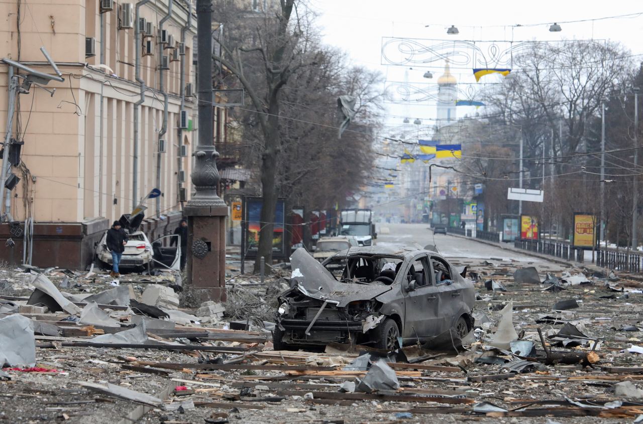 Харьков после обстрела 2022