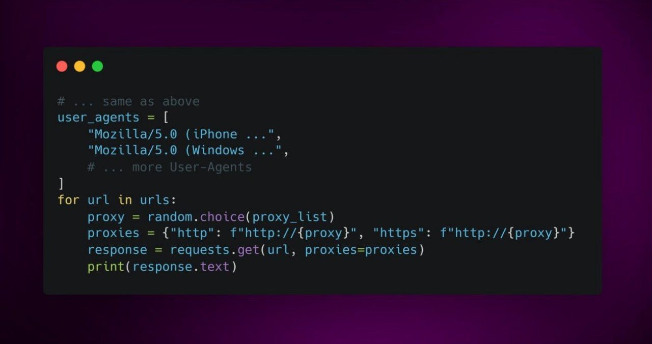 A user agent header. A user agent header