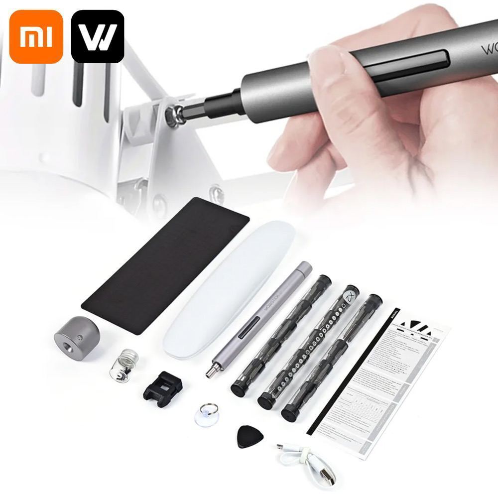 Аккумуляторная отвертка xiaomi. Отвёртка окомуляторная Xiaomi Wowstick 1f+. Wowstick дрель. Отвертка в виде ручки с насадками. Насадки из алюминиевого.