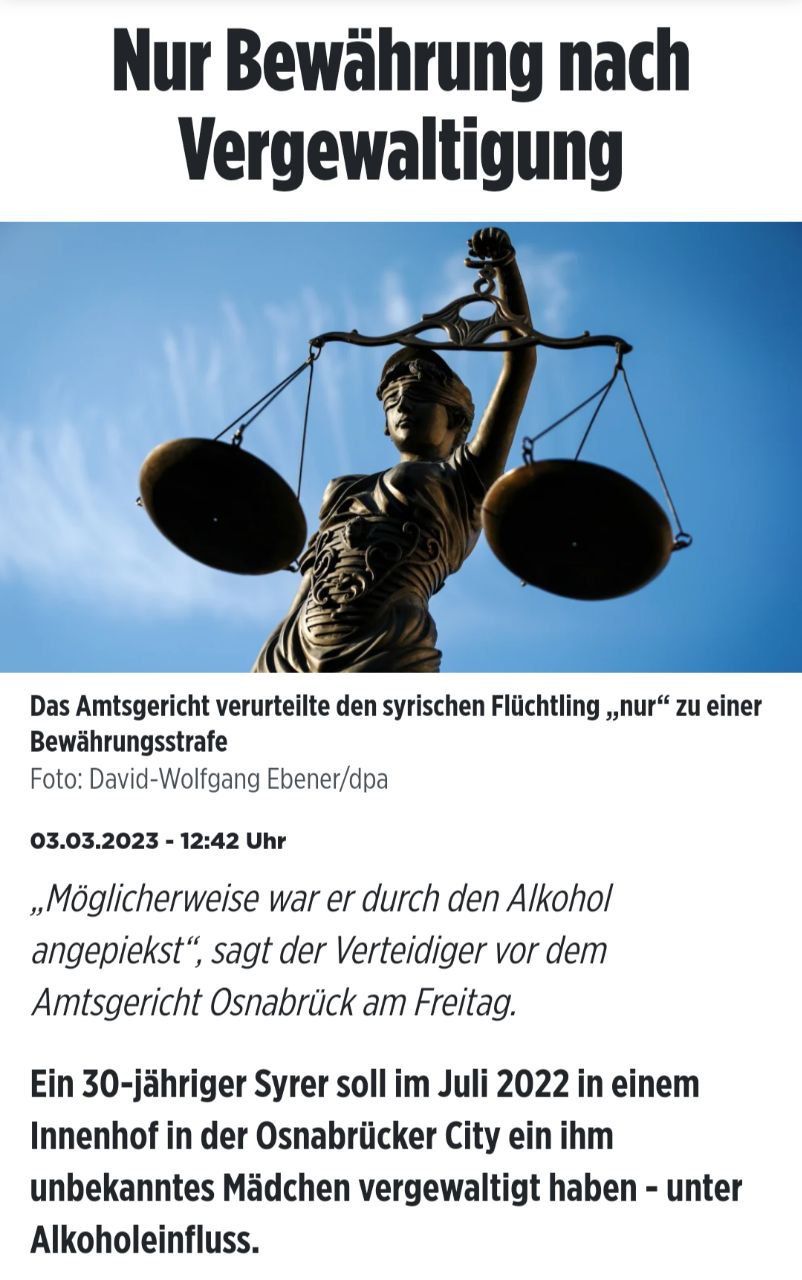 😳 На этой неделе окружной суд приговорил сирийского беженца к условному ср...