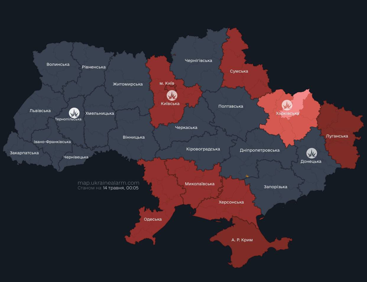 Карта повітряних тревог