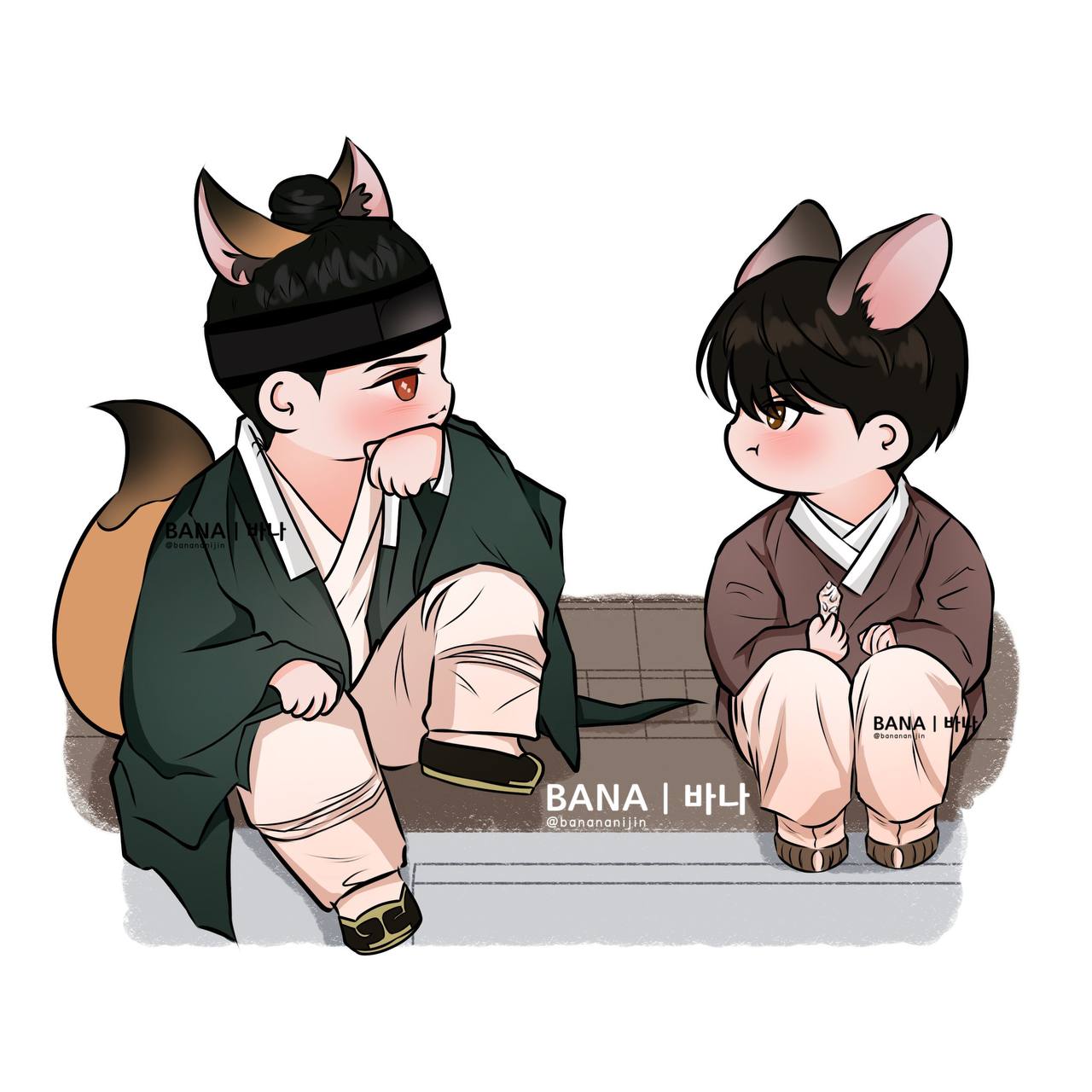 Милашки 👥. 🌐 banananijin #НочныеЭтюды. 