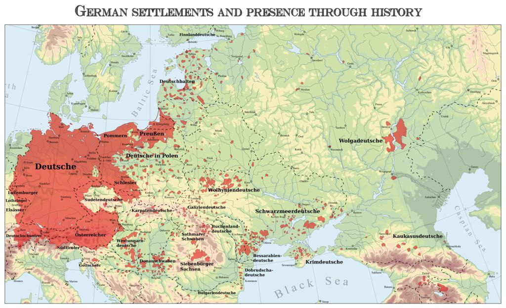 Карта расселения немцев